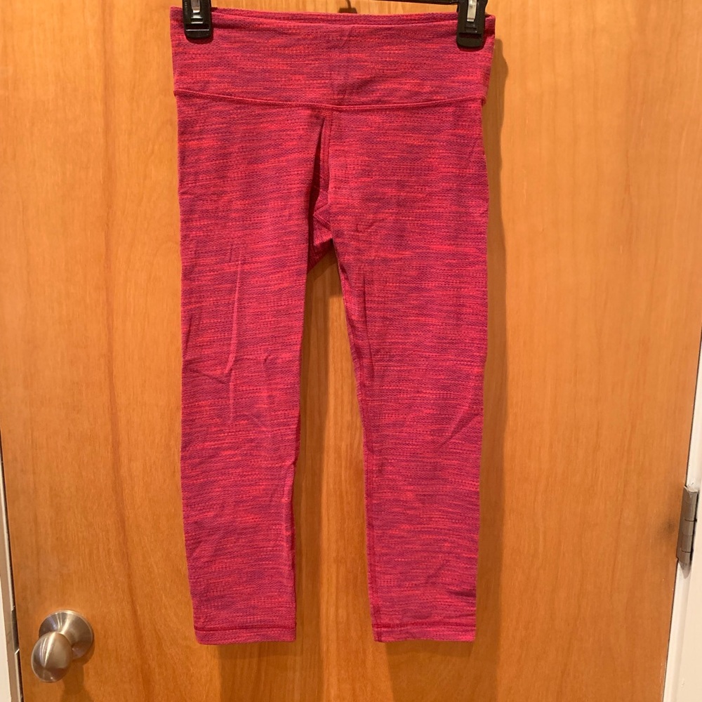 Lululemon Pink & Orange Cropped Leggings